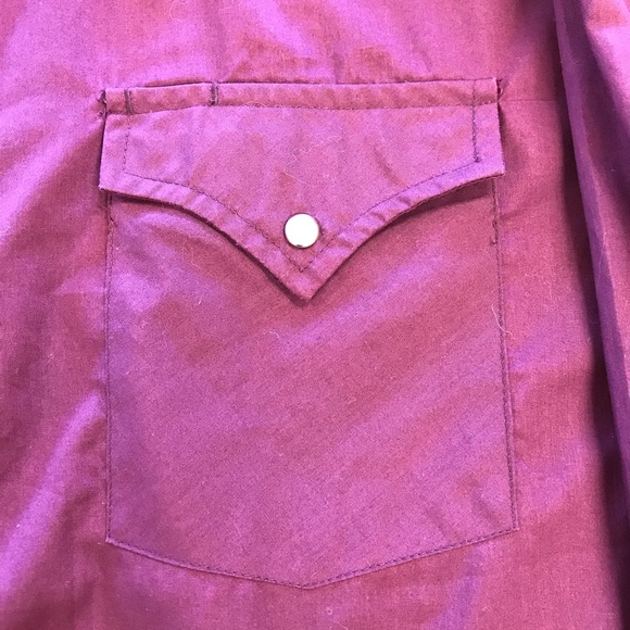 Sheplers Western Pearl Snap Shirt XL Purple - Picture 4 of 7